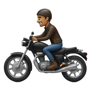 Man on motorbike sticker