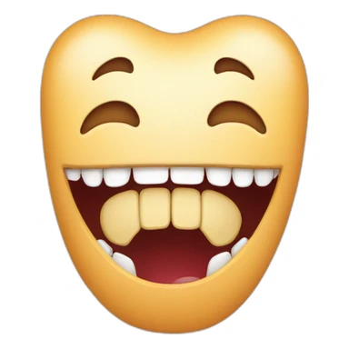 Bite emoji face showing teeth sticker