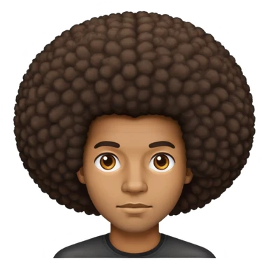 Black guy with large Afro  sticker