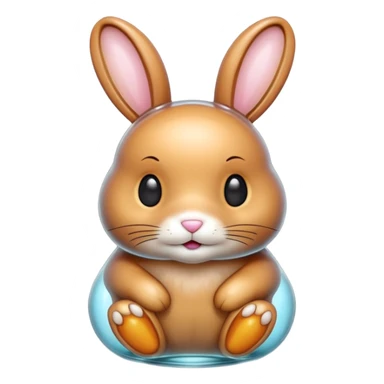 bunny made of glass sticker