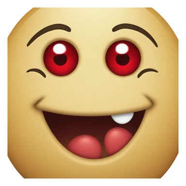 smiley face with red eyes and tears  sticker