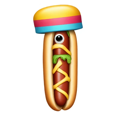 hotdog with hat on sticker