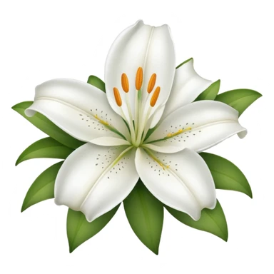 Lily flower sticker