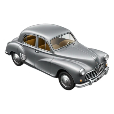 A grey Peugeot 203 car from 1951 sticker