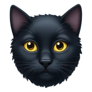 Black cat with snow sticker