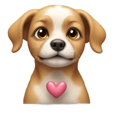 Little Dog named mango blowing a kiss sticker