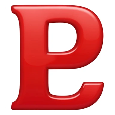 Una letra P y corazónes sticker