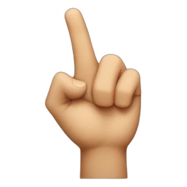 Middle finger heart sticker