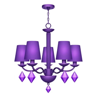 minimalist modern purple chandelier sticker