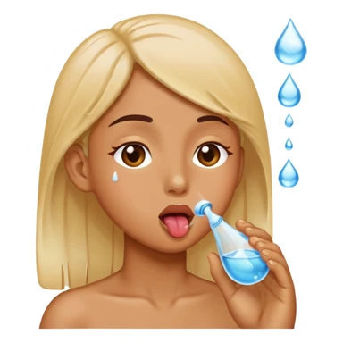 Tounge ou and water  sticker