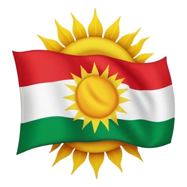 kurdistan flagge sticker