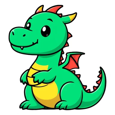 cartoon dragon sticker