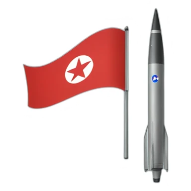 ICBM North Korean flag sticker