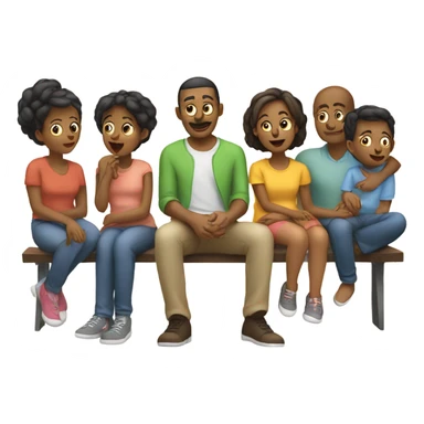 family giving their opinions  sticker