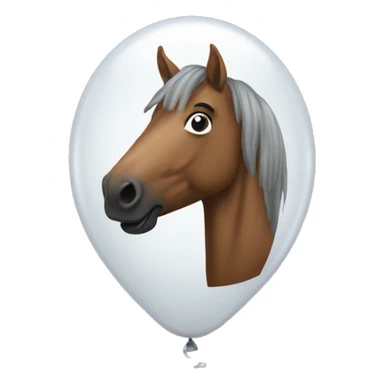 Horse shaped balloon sticker
