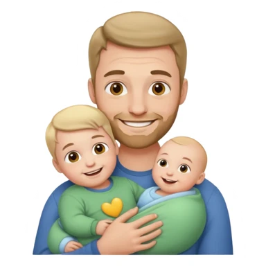 dad with baby sticker