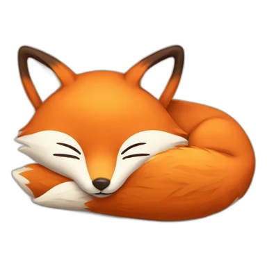 fox sleep sticker