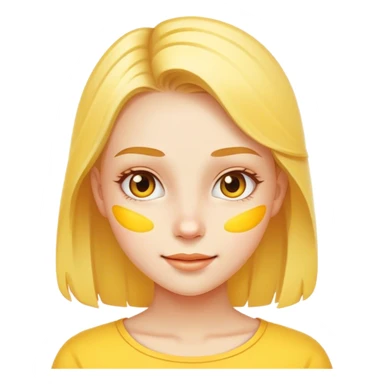 yellow, bright, skincare, energetic, girl, young sticker