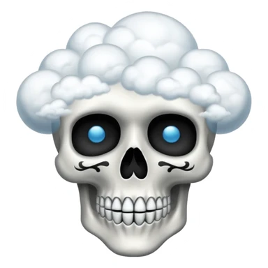 Calavera con nubes sticker