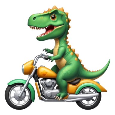 Dinosaur riding a motorcycle  sticker