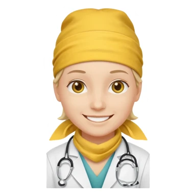doctor with yellow bandanna sticker