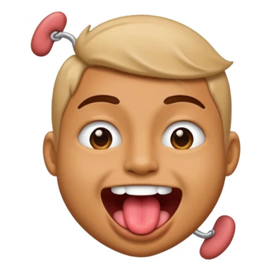 Swinging tounge shaking head  sticker