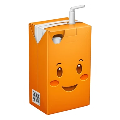 orange juice box sticker