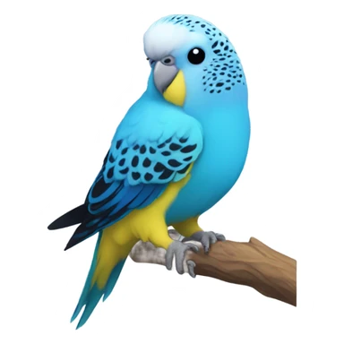 Blue budgie bird sticker
