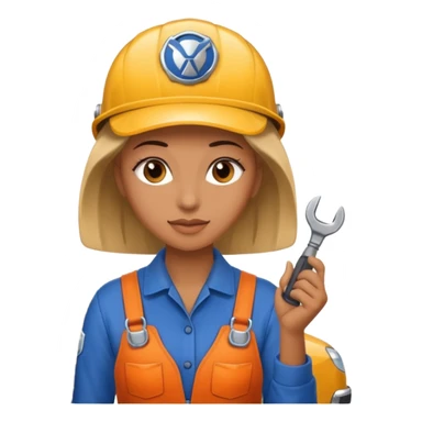 women seiving car sticker