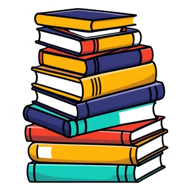 pile of many books sticker