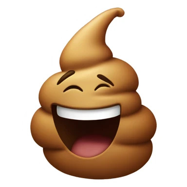poop with happy face sticker