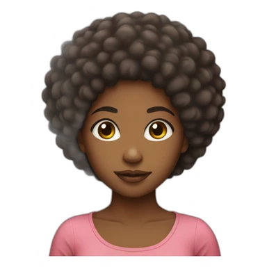 Afro girl sticker