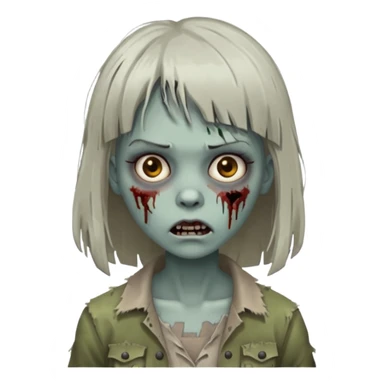 Faça uma mulher zumbi de franja sticker