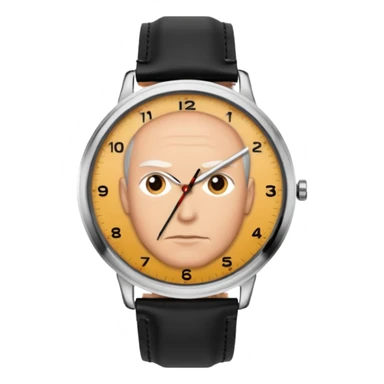 man wearing a black strap watch sticker