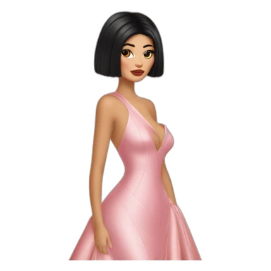 Kylie Jenner wearing a Schiaparelli lion dress sticker