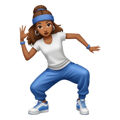 female hip-pop dancer sticker