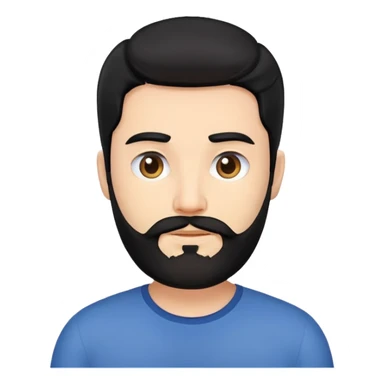Schizo Man with black hair and beard  sticker