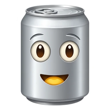 flattened beverage can sticker