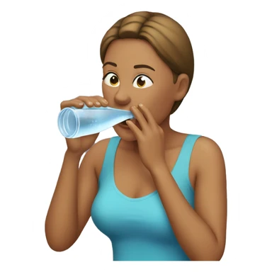 Woman spits water out of her mouth sticker