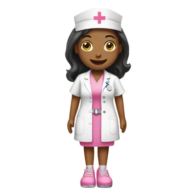 Nurse with pink platforms sticker