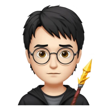 Harry potter with lightening scar on forehead sticker