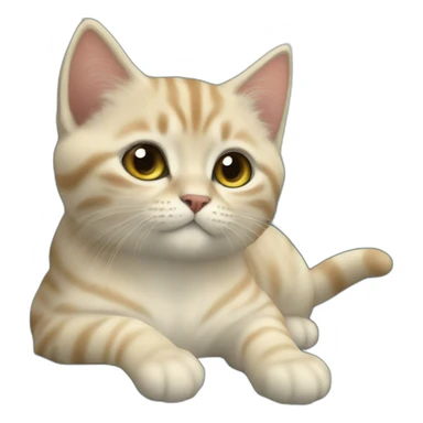 Chaton sur un lioon sticker