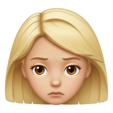 Blonde girl bad mood sticker
