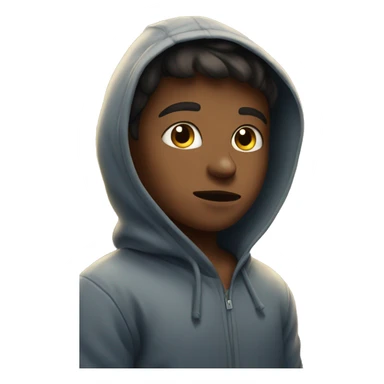 boy in hoodie under sky sticker