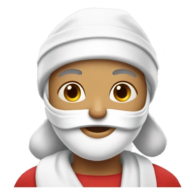 Santa Claus with bandage around her head sticker