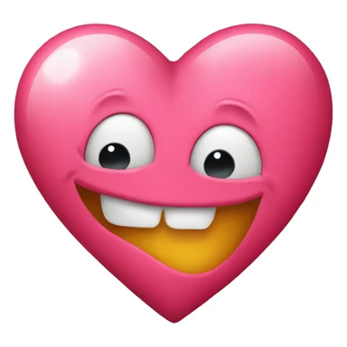 Emoji love heart with drool sticker