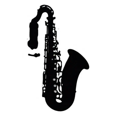 Black saxophone  sticker
