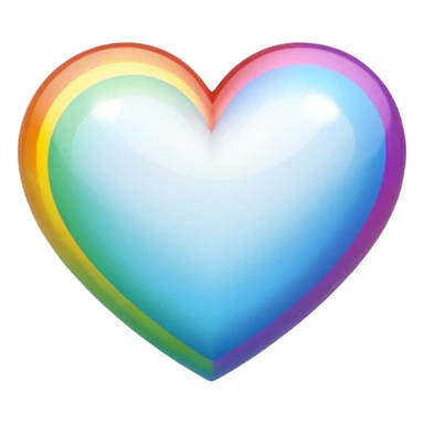 white heart with a rainbow sticker