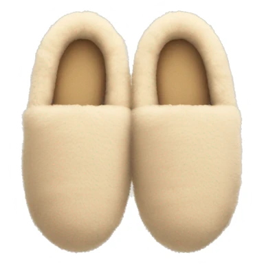Fluffy beige slippers sticker