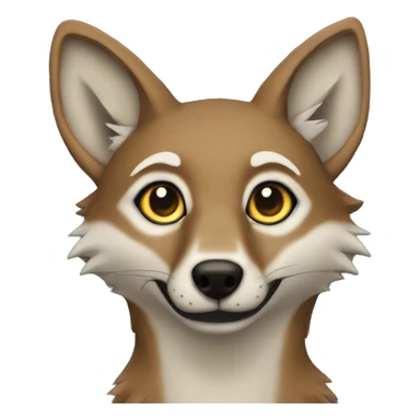 Jackal heart eyes sticker